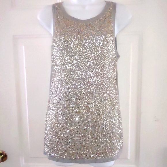 Joyous & Free Sequin Top. Size M - Picture 1 of 7